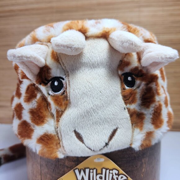 Giraffe Hat with Horns & Tail Lined Casual Winter Halloween Wildlife Critters - Picture 3 of 11